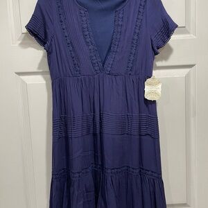 Altar'd State Navy Short Sleeved Dress - Size M